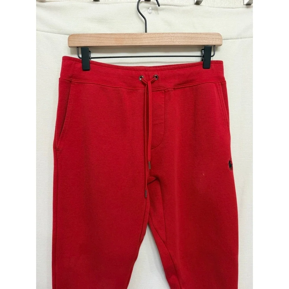 Polo Ralph Lauren Red Jogger Sweatpants Embroidered Pony Size Small
